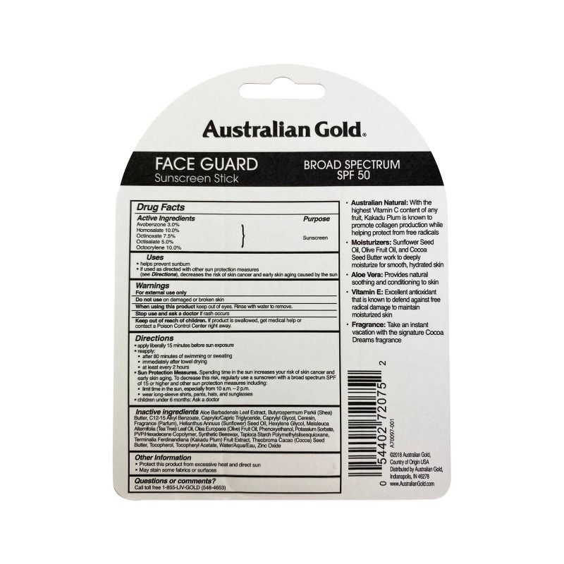 Australian Gold Face Guard - SPF 50 - .5oz