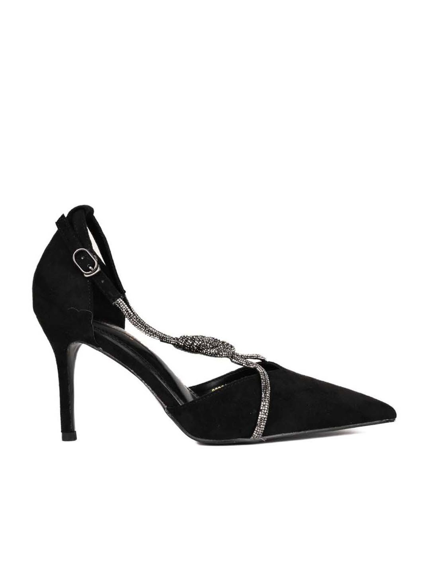 Ronnie Grey Women's Black Back Strap Stilettos