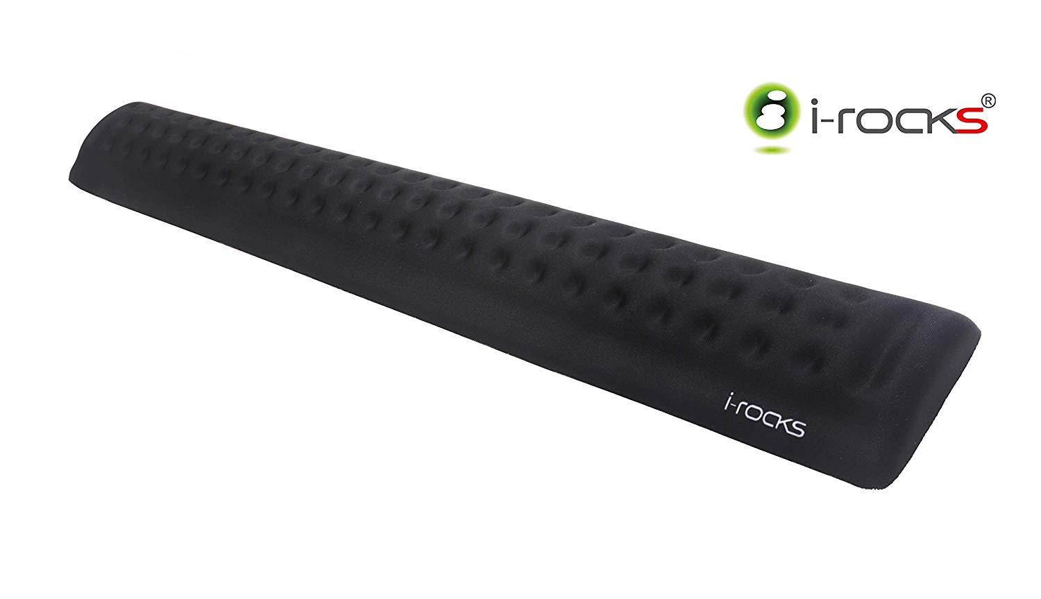 i-rocks IRC41 Memory Foam Keyboard Wrist Rest Pad Black. Ergonomic Design for Office, Home Office, Laptop, Desktop Computer, Gaming Keyboard.