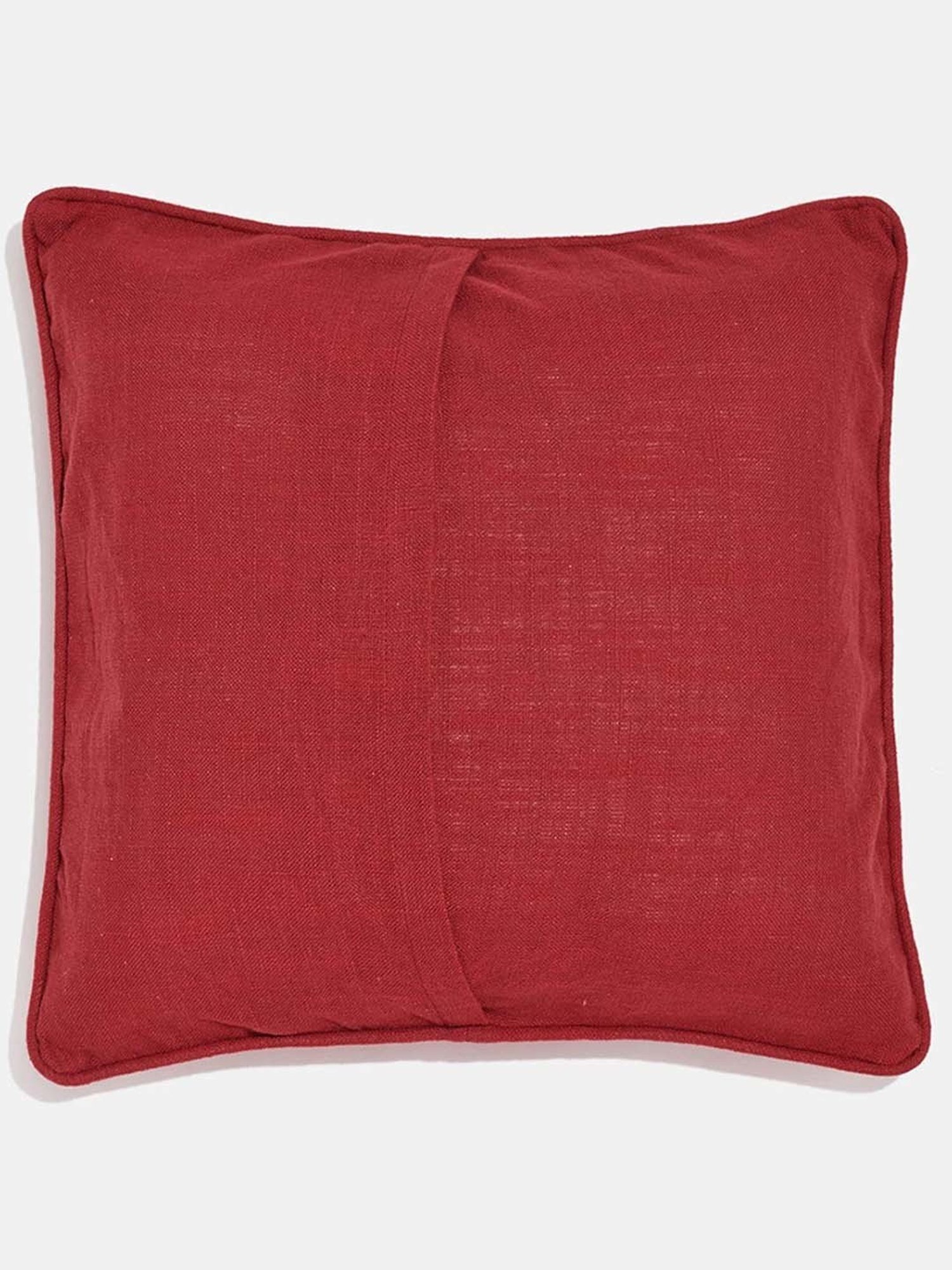 Fabindia Nallika Red Cotton Cushion Cover