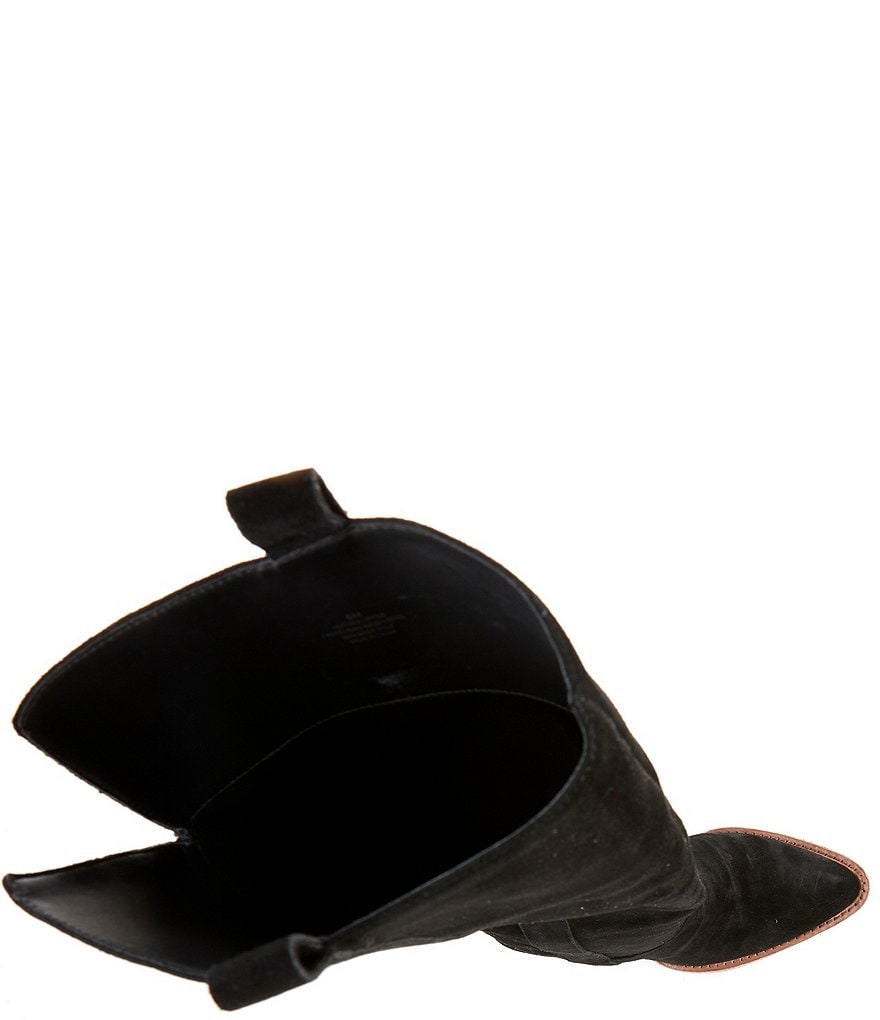 Gianni Bini Bhannks Suede Over-the-Knee Stack Heel Boots