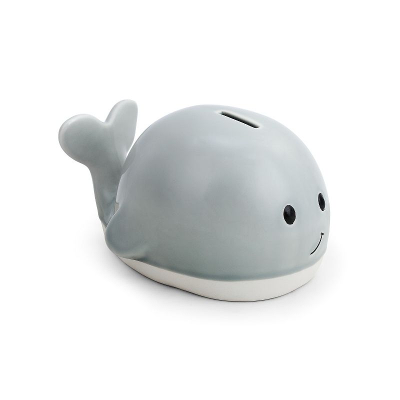 DEMDACO Big Waves Whale Bank 7 x 4 - Grey