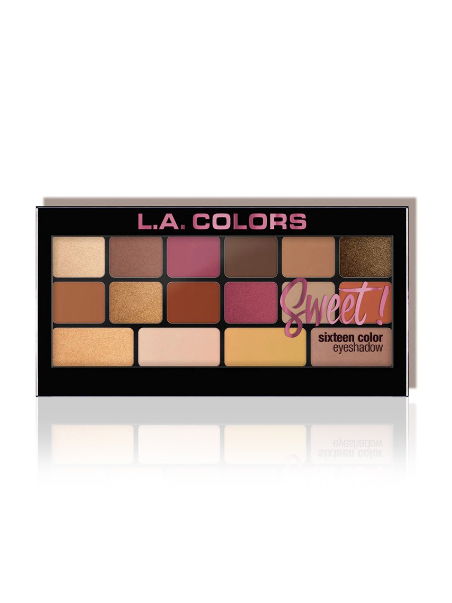 L.A. Colors Sweet! 16 Color Eyeshadow Palette Brave - 20 gm
