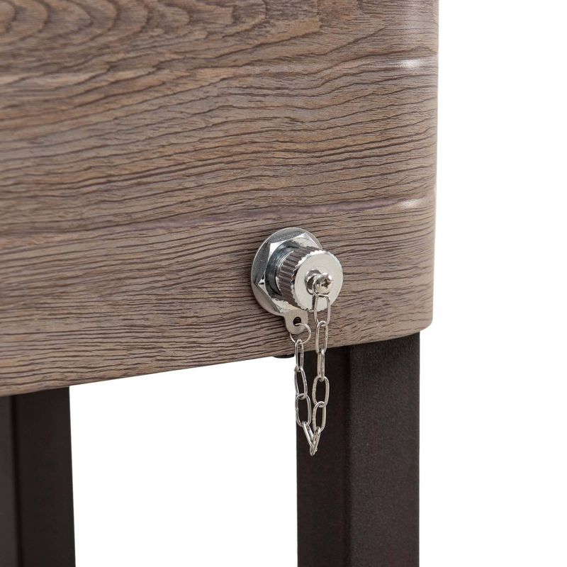 Avelon Resin Outdoor Portable Cooler with Wheels Brown - Sunjoy