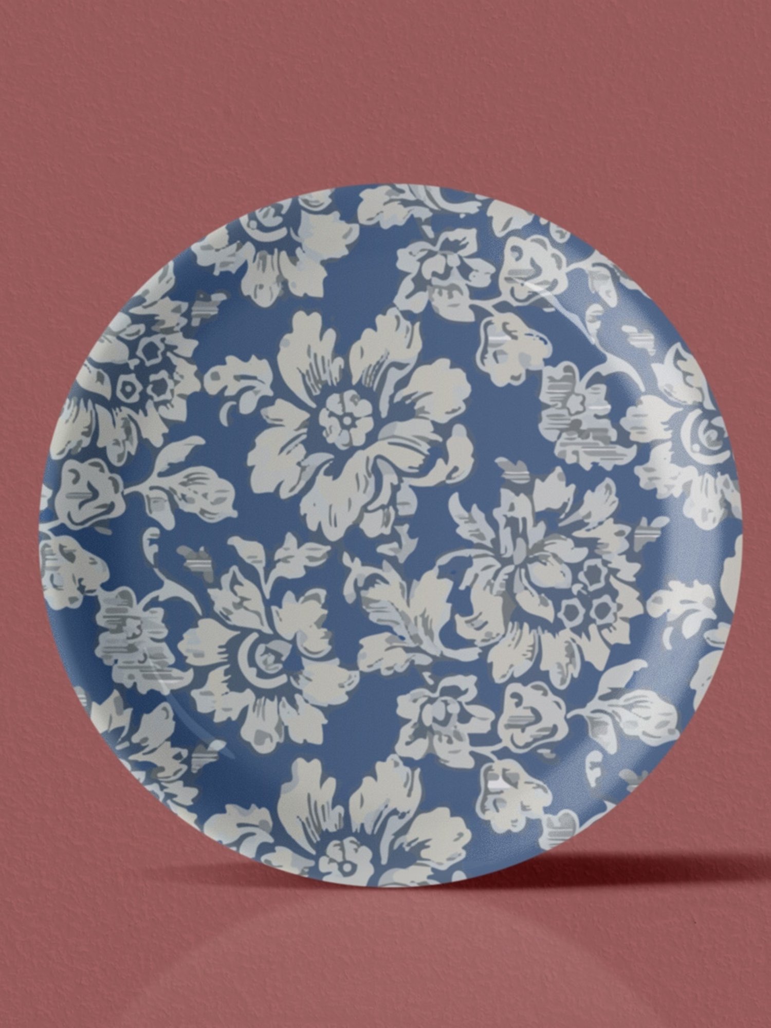 Nestroots Indigo Heritage Multicolor Porcelain Wall Plate