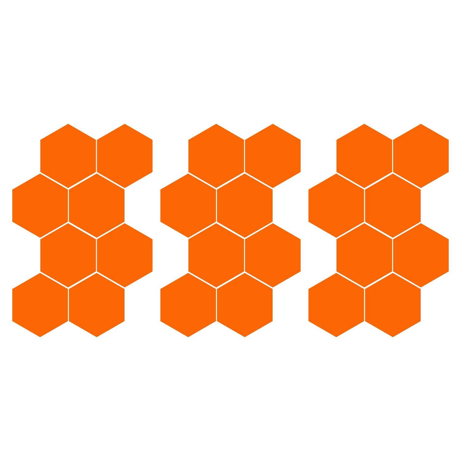 LiteMark 1 Inch Blue Hexagon Decals - Pack of 208