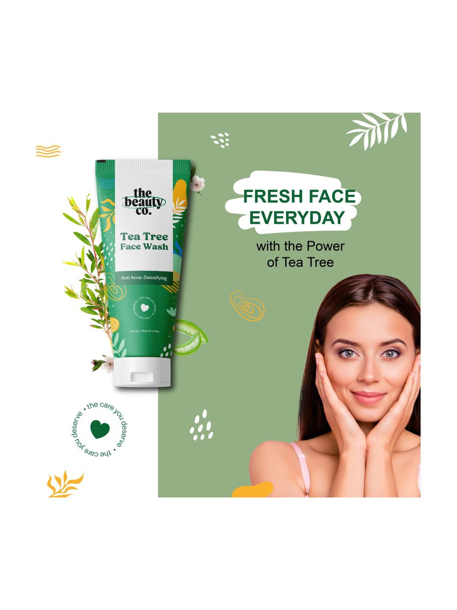 The Beauty Co. Tea Tree Face Wash with Salicylic Acid For Anti Acne - 100 ml