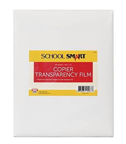 school smart 81/2 x 11 in copier film without sensing strip, pack of 100, transparency  079880