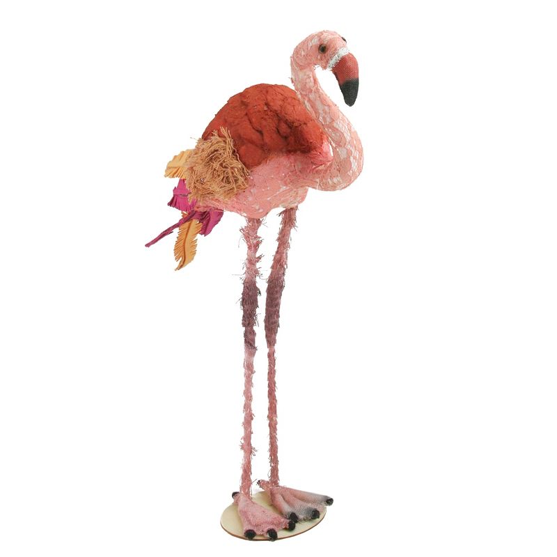 Northlight 21.5" Tropical Textured Pink Flamingo Table Top Decoration