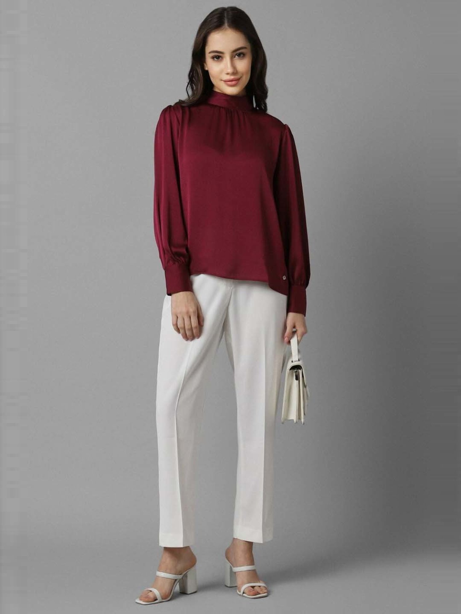Allen Solly Maroon Regular Fit Top