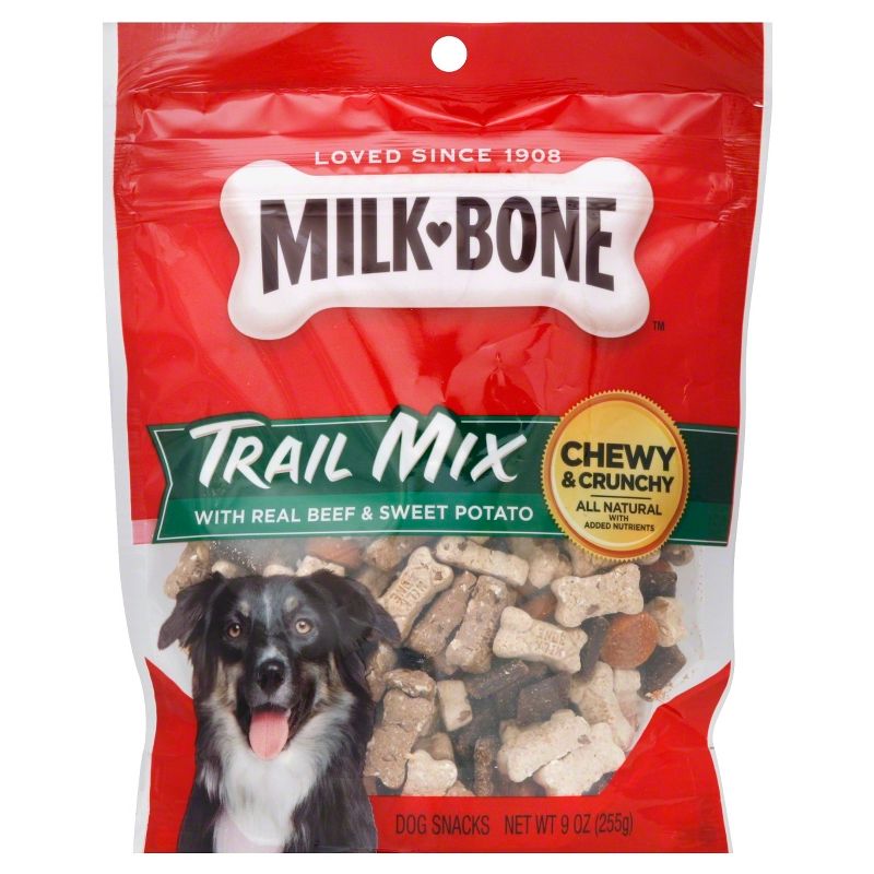 MilkDog Treats Bone Trail Mix Beef & Sweet Potato Dog Treats -9oz