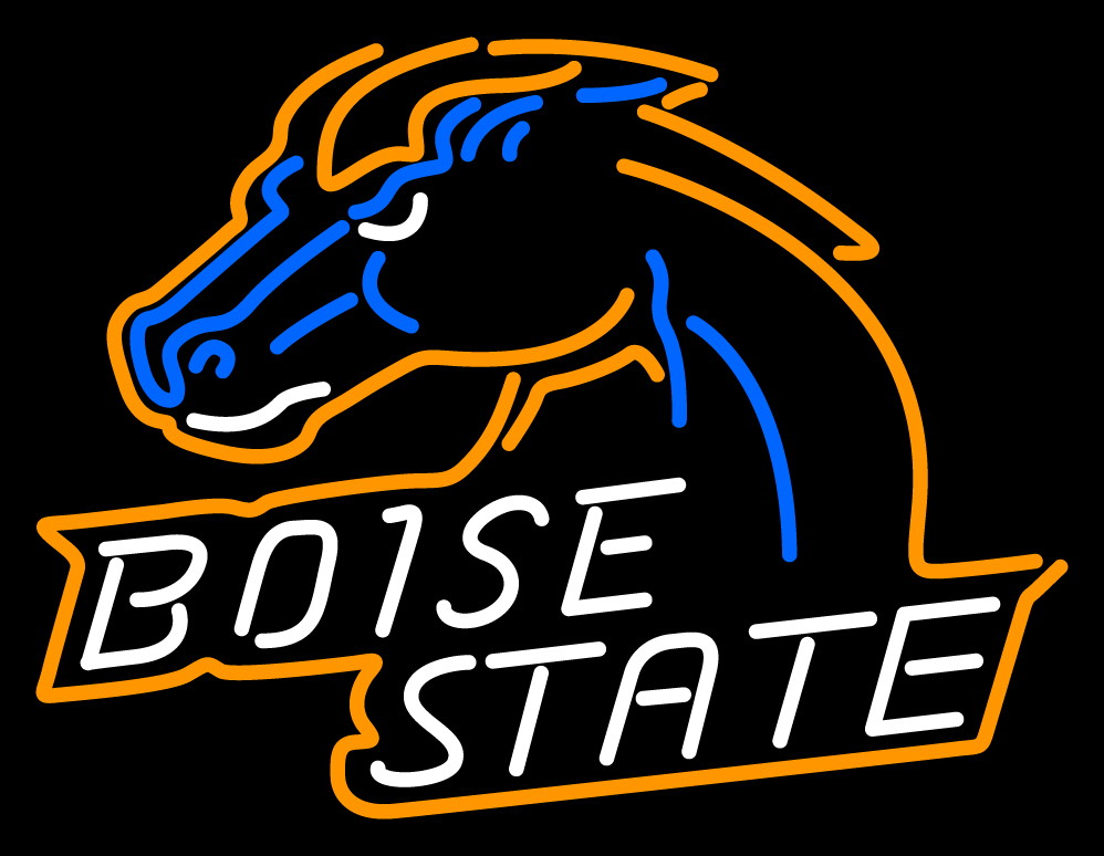 Fashion Neon Sign Boise State Broncos   Handcrafted Real Glass Lamp Neon Light Neon Sign Beerbar Sign Neon Beer Sign 19X15