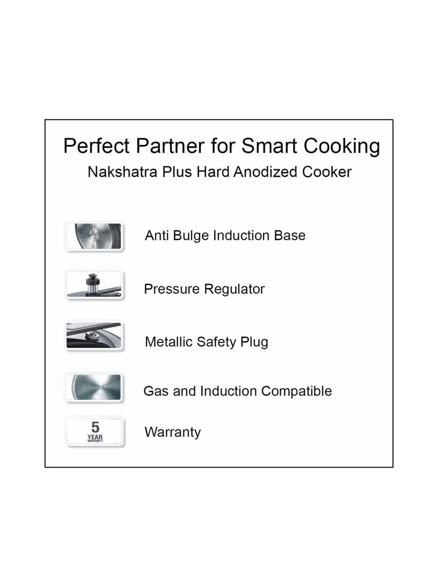 Pigeon Silver Stainless steel Pressure Cooker (10 L)