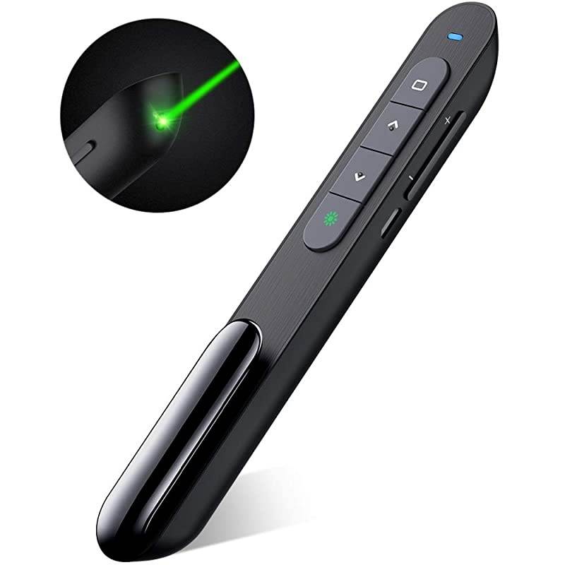 Presentation Clicker with Red Pointer for Cats, 100FT USB Presentation Remote Control, Volume Control Hyperlink Wireless Presenter Remote, Slide PowerPoint Clicker for Mac/Win/Computer/Laptop