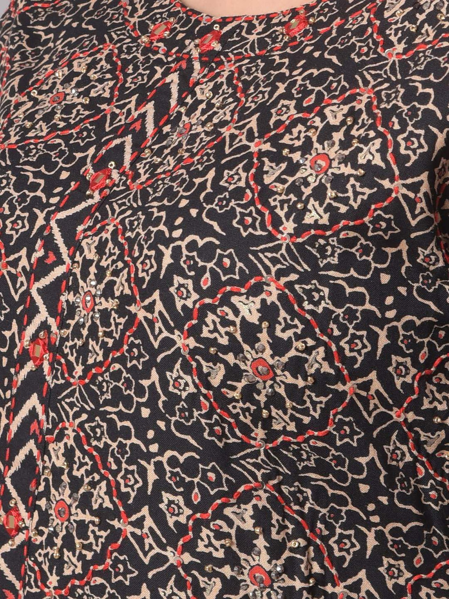 Dollar Missy Black Embellished Kurta With Pants