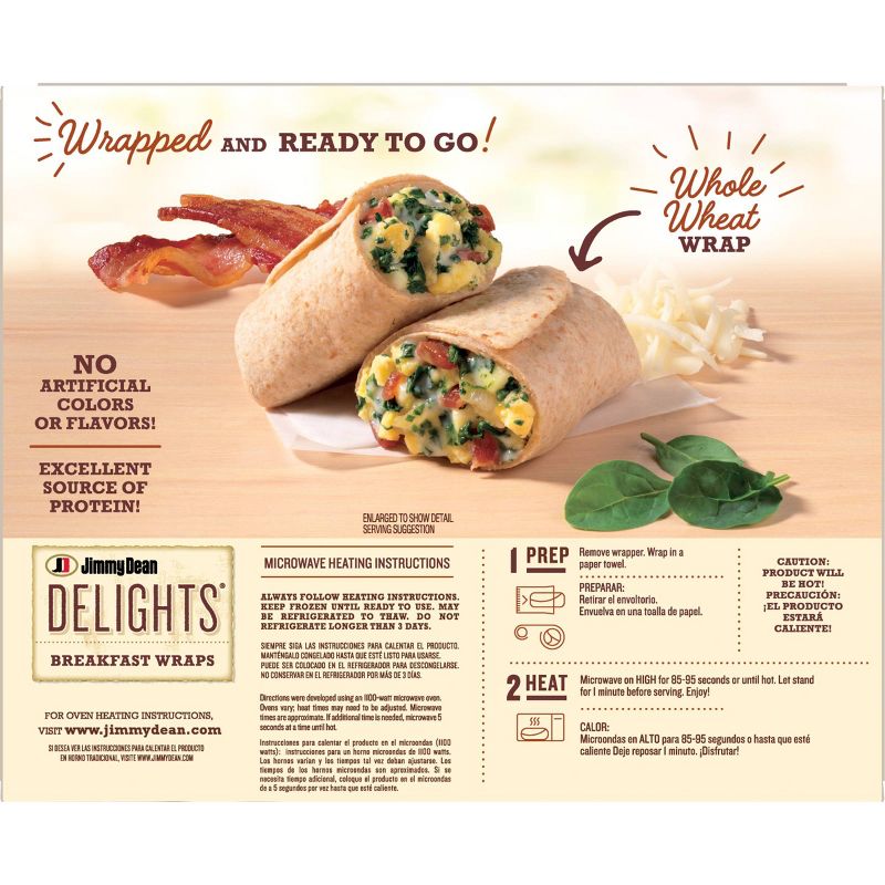 Jimmy Dean Breakfast Wraps Eggs Florentine - 4ct/17oz