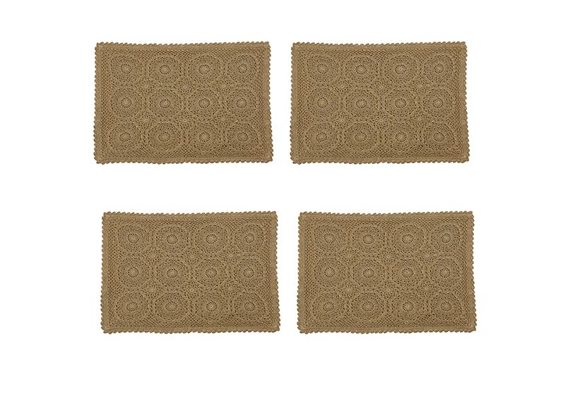 10 Pieces 14.4" Gold Leaf-Shaped Vinyl Placemats, Washable Table Mats Set for Party Decorations and Catering Events