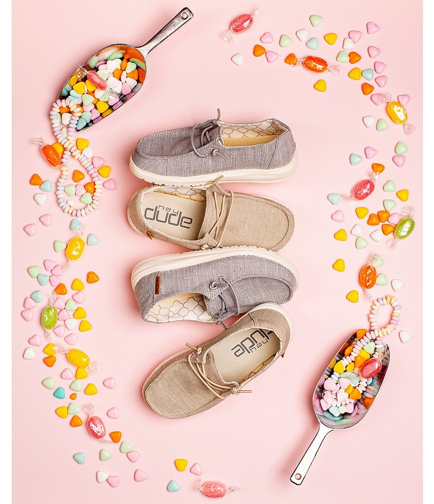 Hey Dude Girls' Wendy Linen Washable Slip-Ons (Toddler)