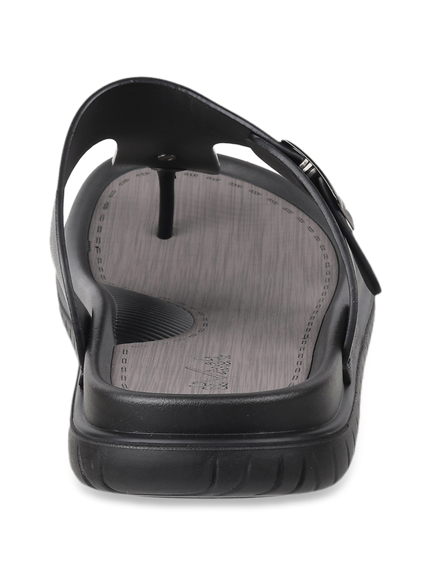 Da Vinchi by Metro Men's Black T-Strap Sandals