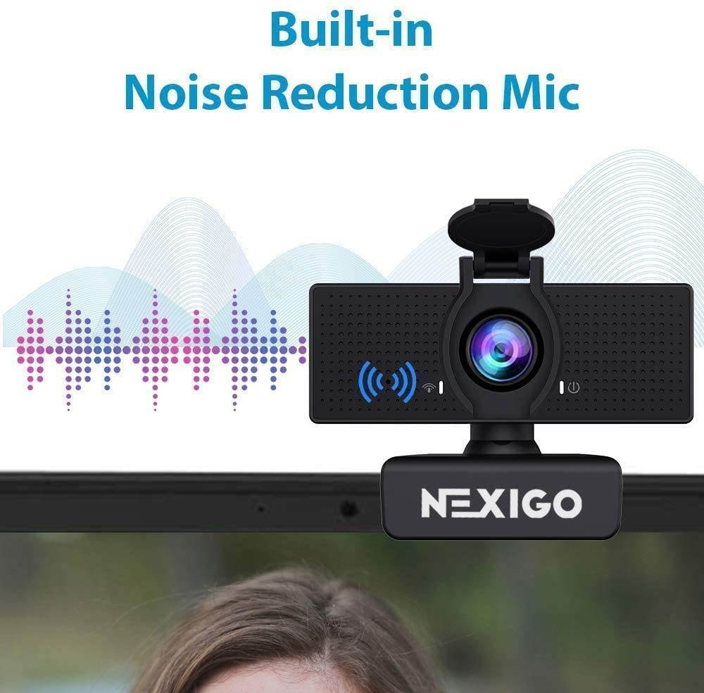 1080P Web Camera, HD Webcam with Microphone & Privacy Cover, 2021 NexiGo N60 USB Computer Camera, 110-degree Wide Angle, Plug and Play, for Zoom/Skype/Teams/OBS, Conferencing and Video Calling