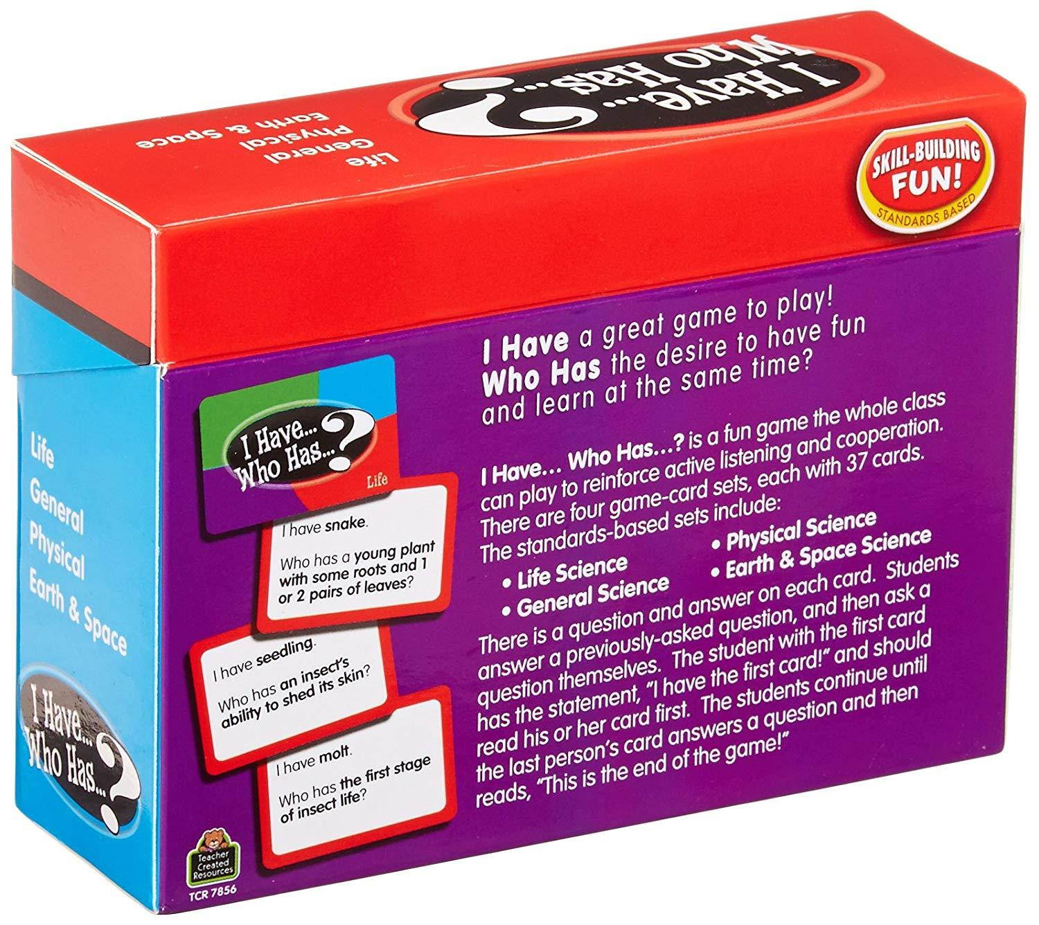 Teacher Created Resources I Have Who Has Science Card (7856)