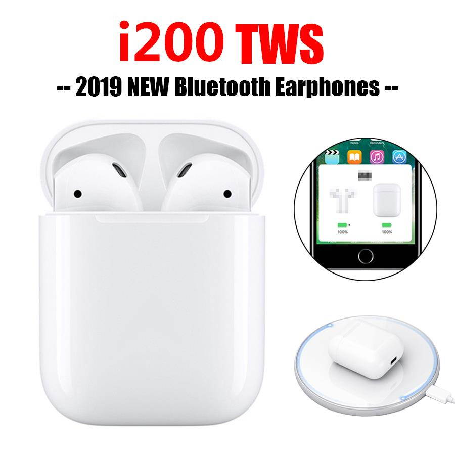 i200 TWS Wireless Charging Headset Bluetooth 5.0 6D Bass Earphone