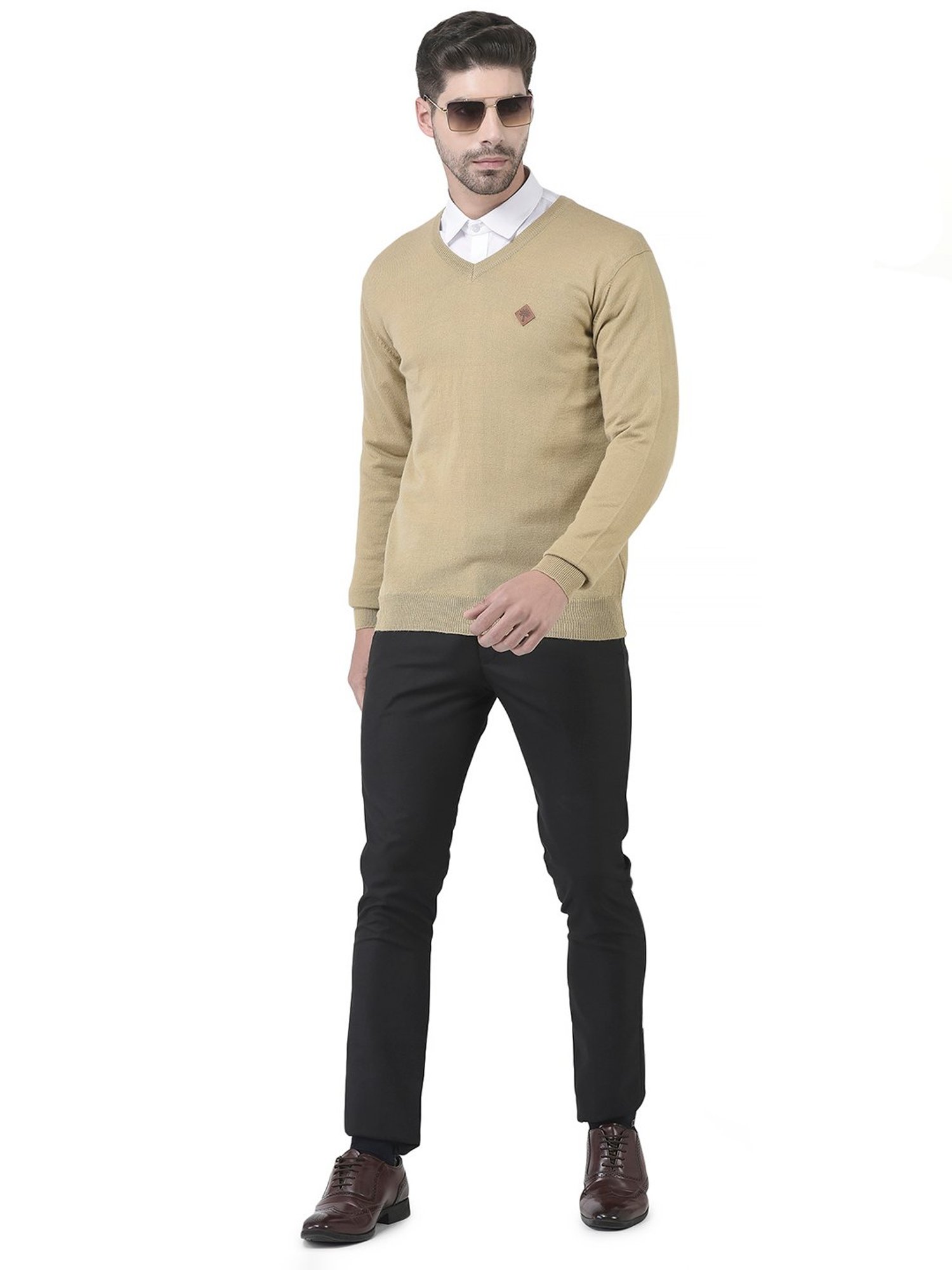 Woodland Khaki Regular Fit Sweater