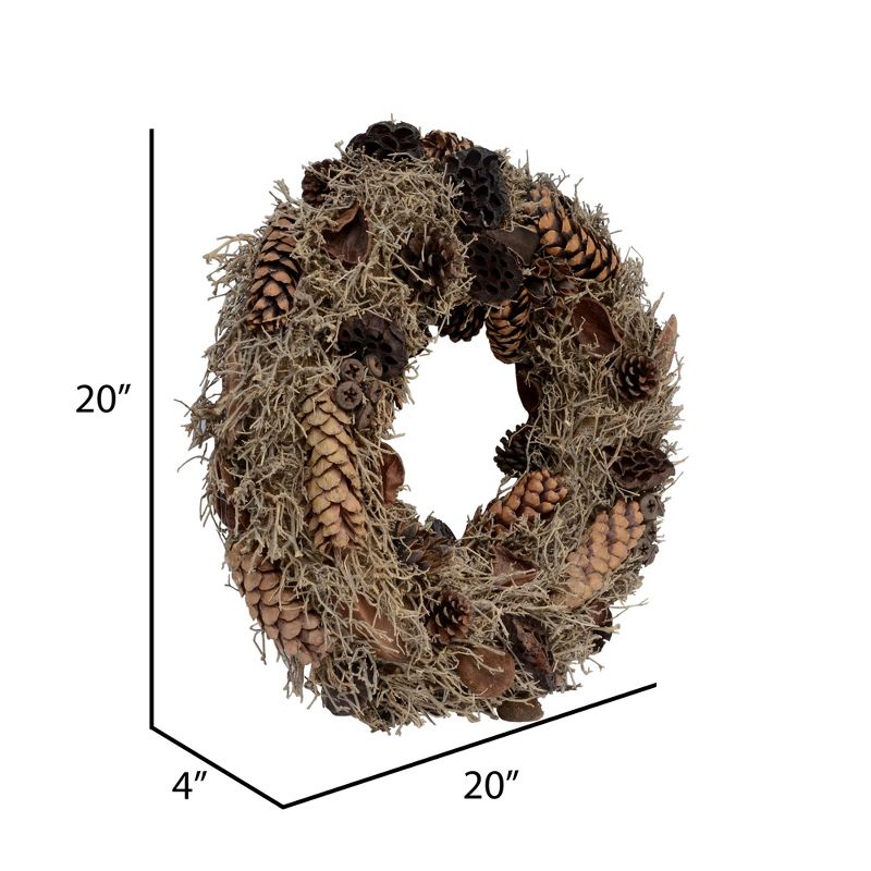 Vickerman 20" Natural Mixed Wreath