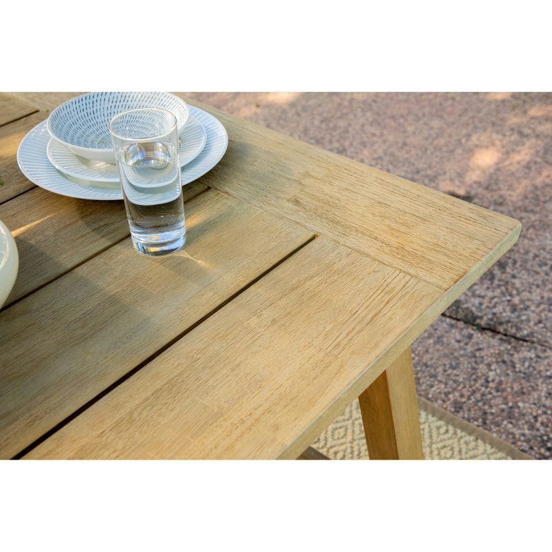 Sierra 6pc Outdoor Eucalyptus Wood Rectangular Dining Set - Natural - Coaster