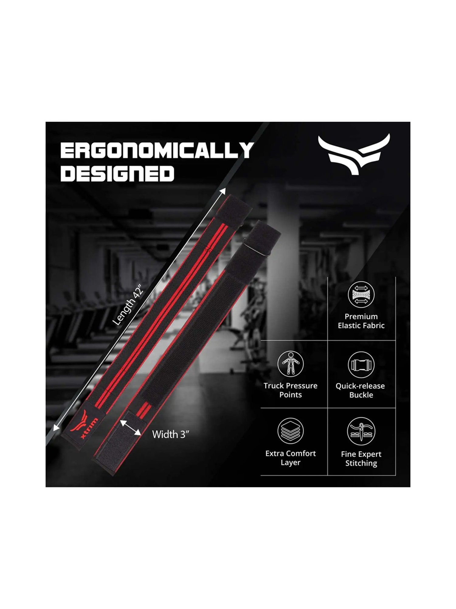 Xtrim Elastic BFR Band (Red)