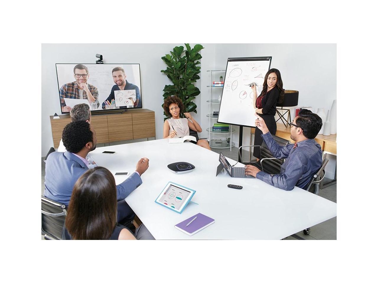 Original Logitech CC3500E Group Video Conferencing Bundle with Expansion Mics, HD 1080p Camera, Speakerphone