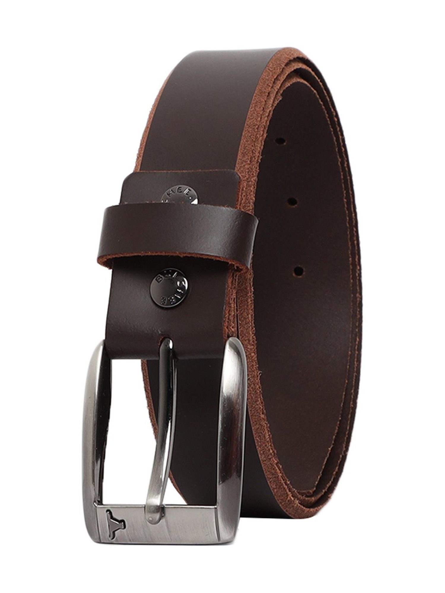 BULCHEE Brown Leather Casual Belt for Men