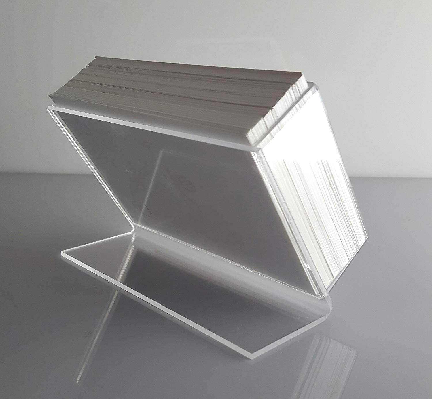 NEW! Clear Acrylic PostCard / Index Card Holder Countertop Displays (6 Pack)