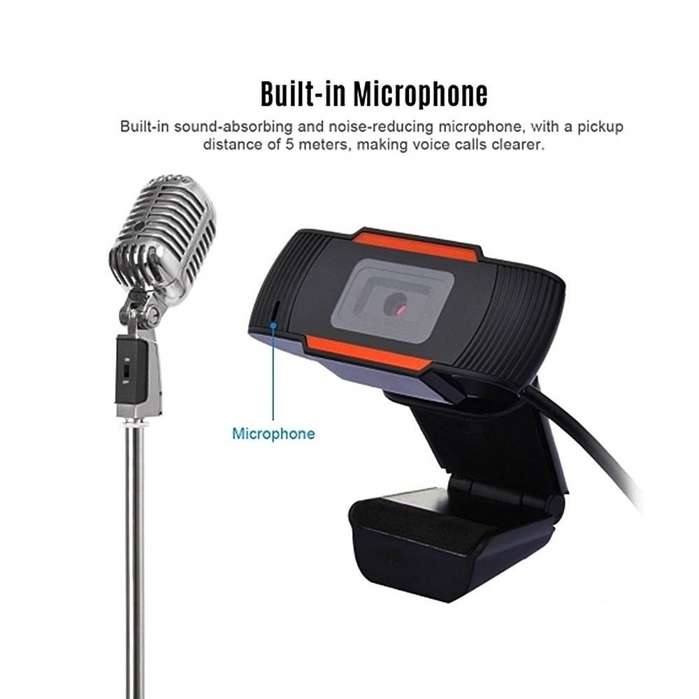 1080P 2MP Wide-Angle HD Webcam 30fps Auto Focusing Web Cam Noise-reduction MIC Laptop Computer Camera USB Plug