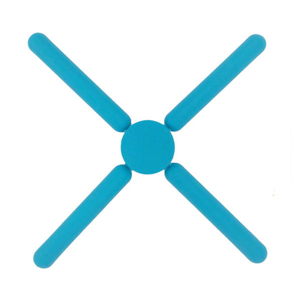 CF-MP02 Multifunctional CrosS-shaped Folding Silicone Placemat Coaster Cell Phone Mount  -Light Blue