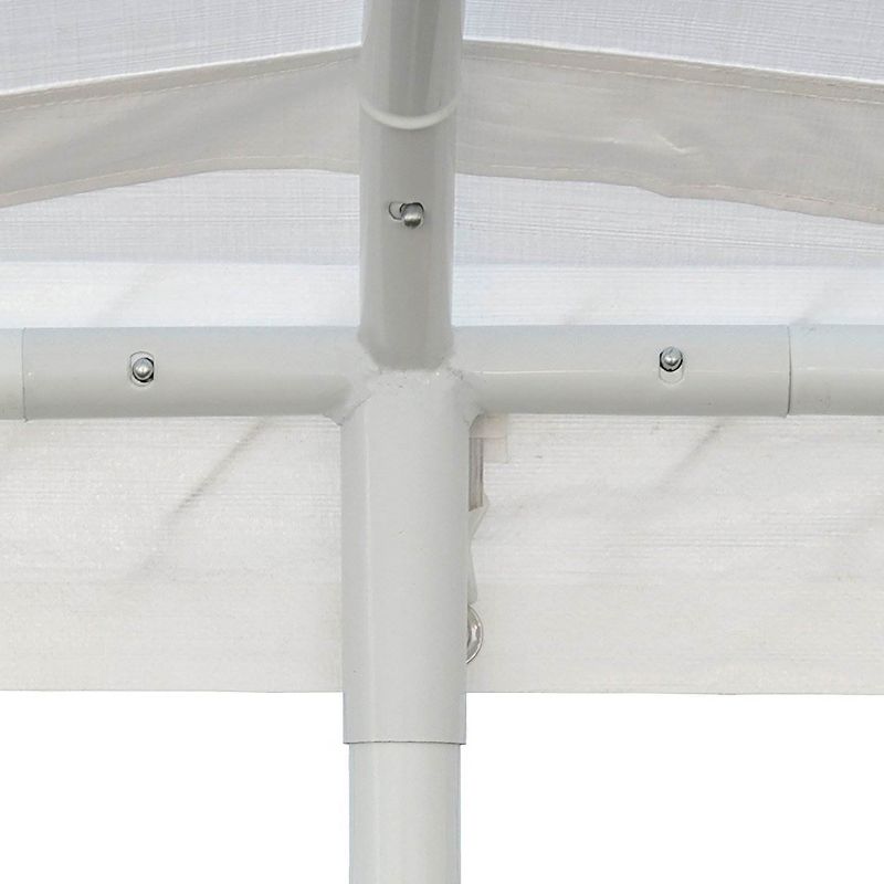 Caravan Canopy Domain 10 x 20 Foot Straight Leg Instant Canopy Tent Set, White
