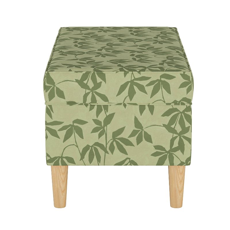 Storage Bench Lyanna Floral Sage Tonal - Skyline Furniture