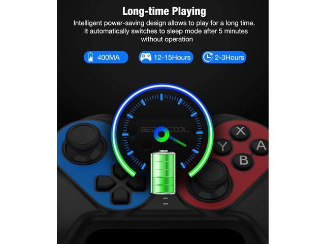 Wireless Controller for Switch/Switch Lite, Extra Controller for Pro Controller, BEBONCOOL Q44A-BBC-US No Amibo Pro Controller, Wireless Switch Remote with Turbo, Motion,Vibration Functions