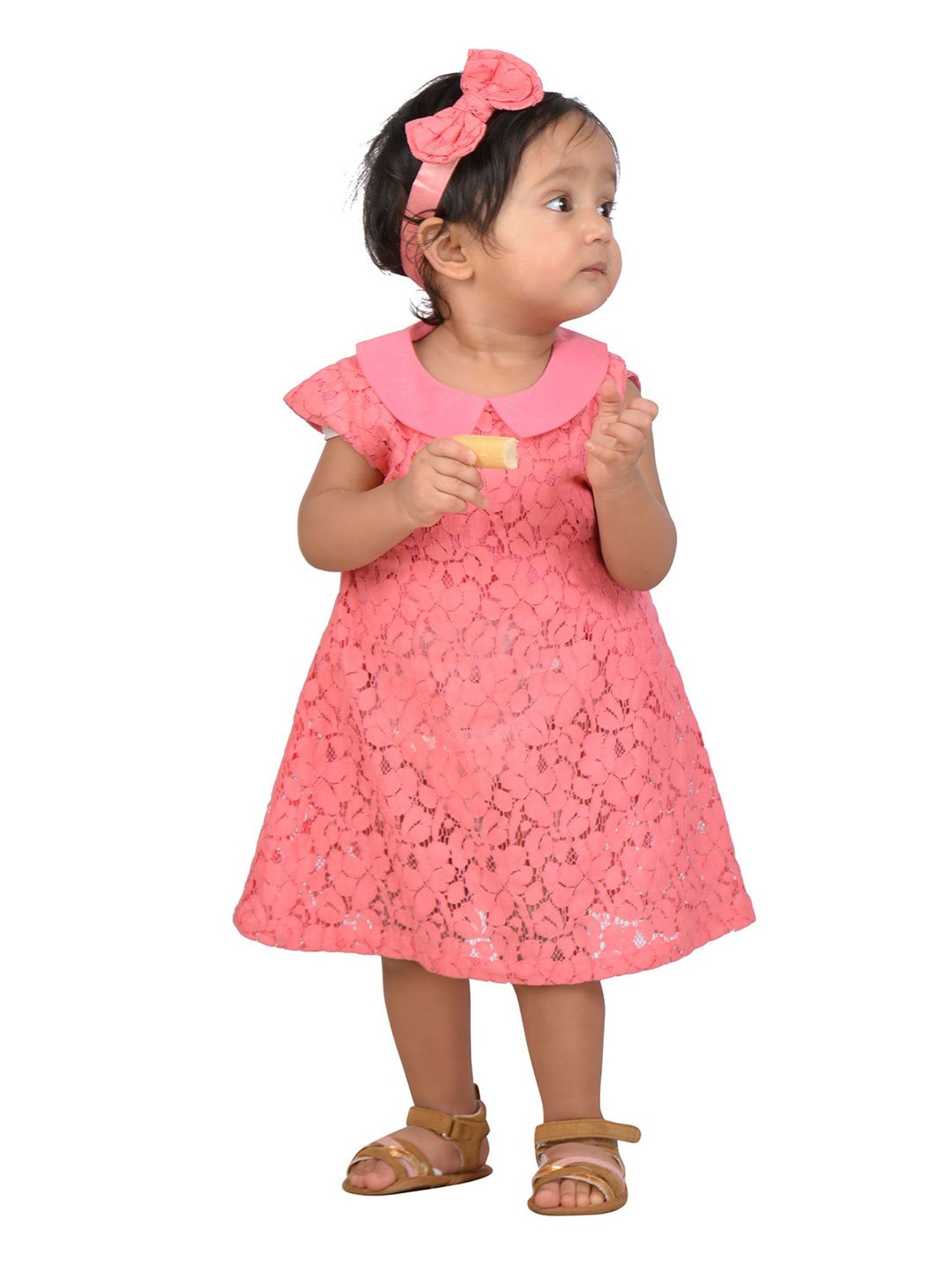 KidsDew Kids Pink Lace Dress