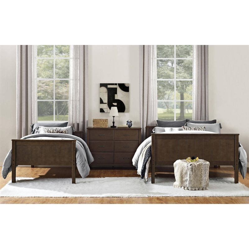 Twin over Full Roscoe Bunk Bed Mocha - Dorel Living
