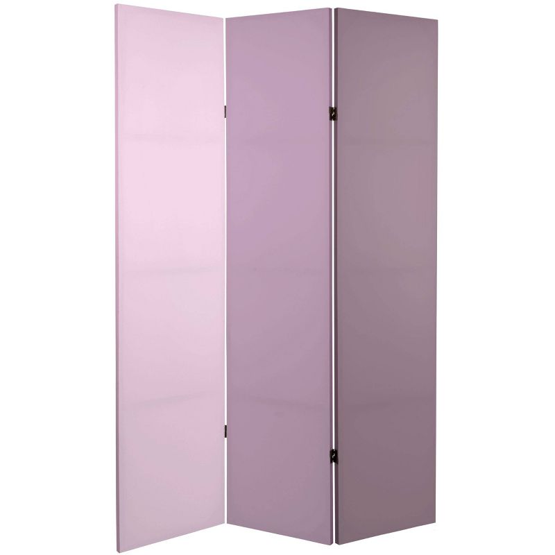 6" Double Sided Palette Canvas Room Divider Lilac - Oriental Furniture