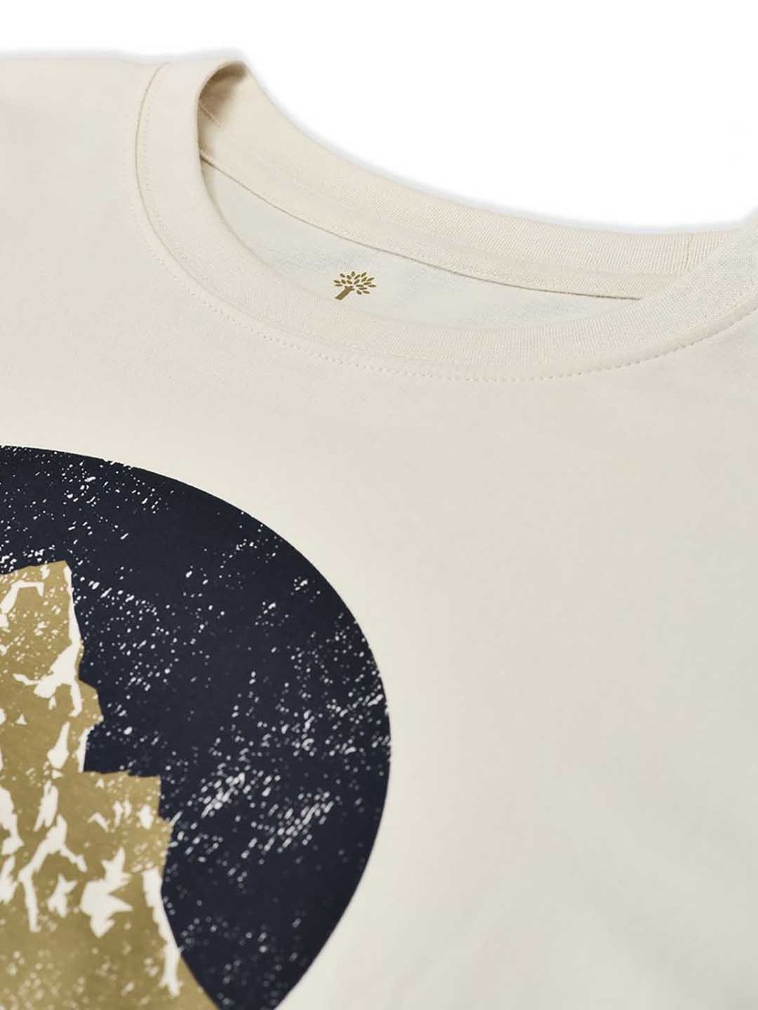 Woodland Off White Regular Fit Printed Crew T-Shirt