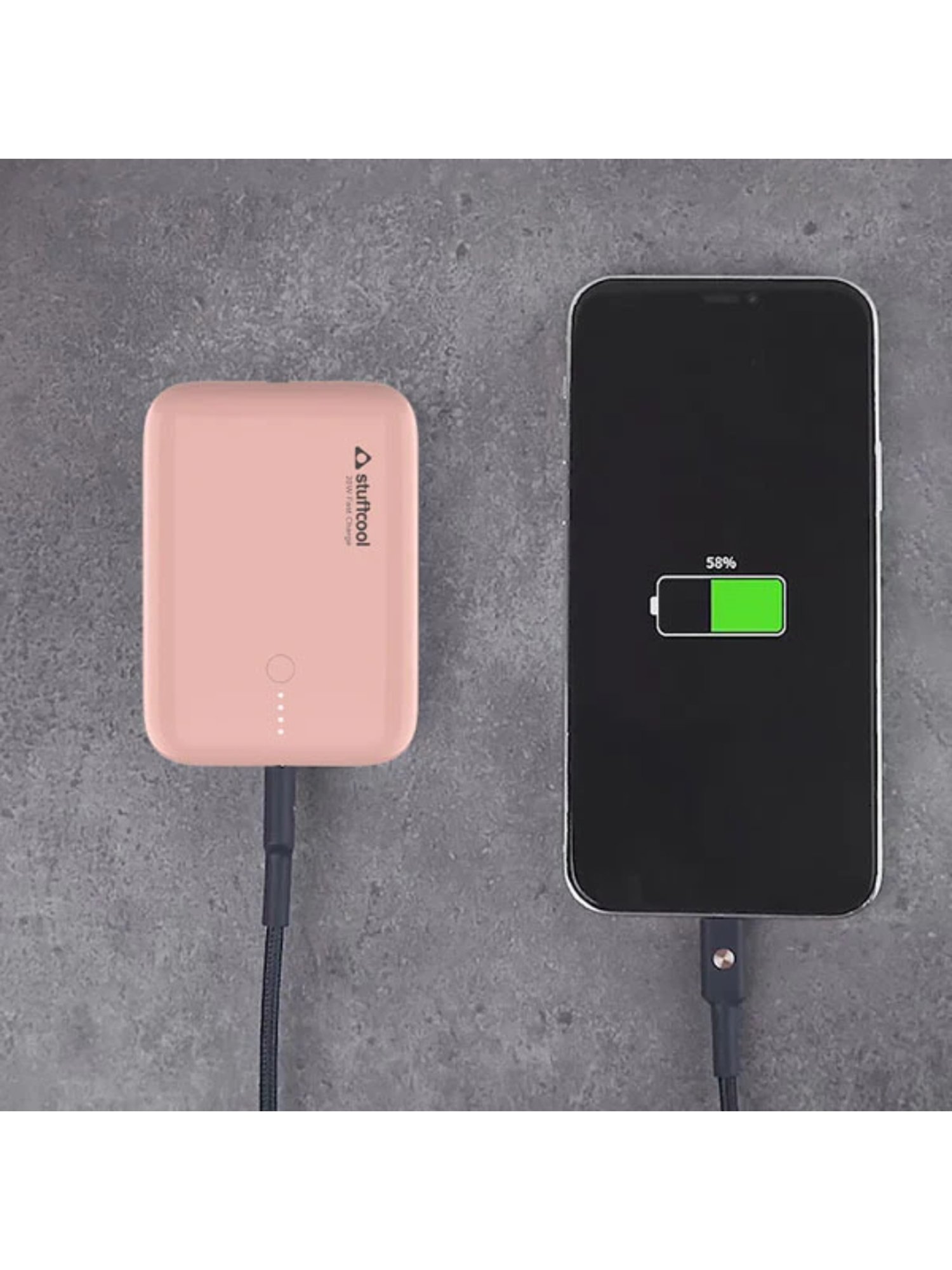 Stuffcool Palm Smallest 10000mAh PD20W Type C Powerbank (Pink)