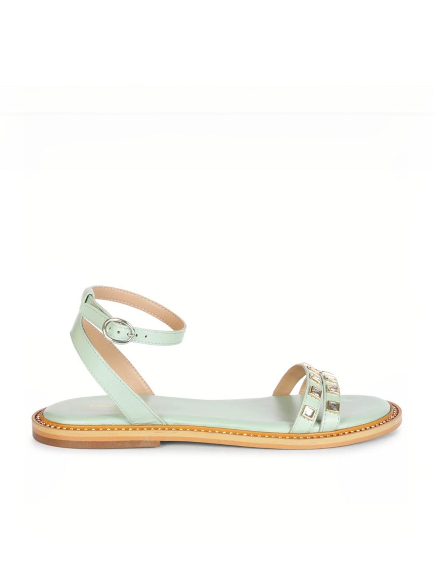 Saint G Women's Ivy Green Ankle Strap Sandals