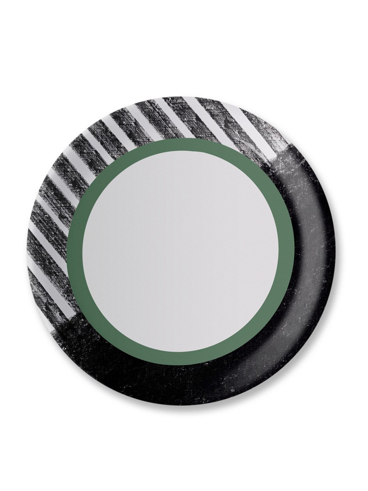 Nestroots Intertwined Lines White & Black Porcelain&iquest;Decorative Wall Plate