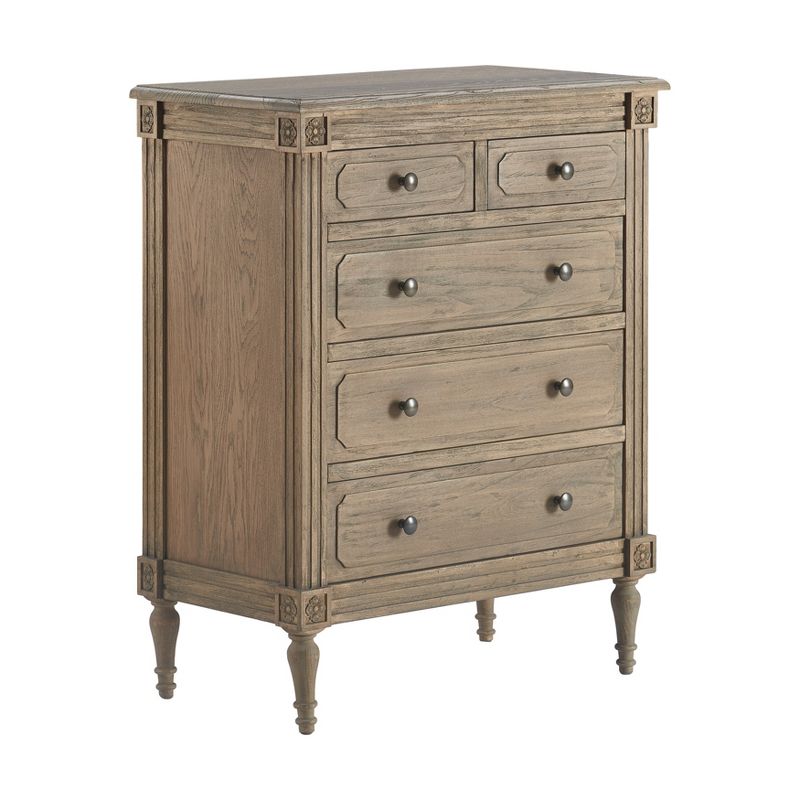 Elmhurst 5 Drawer Chest Antique Wood - Finch