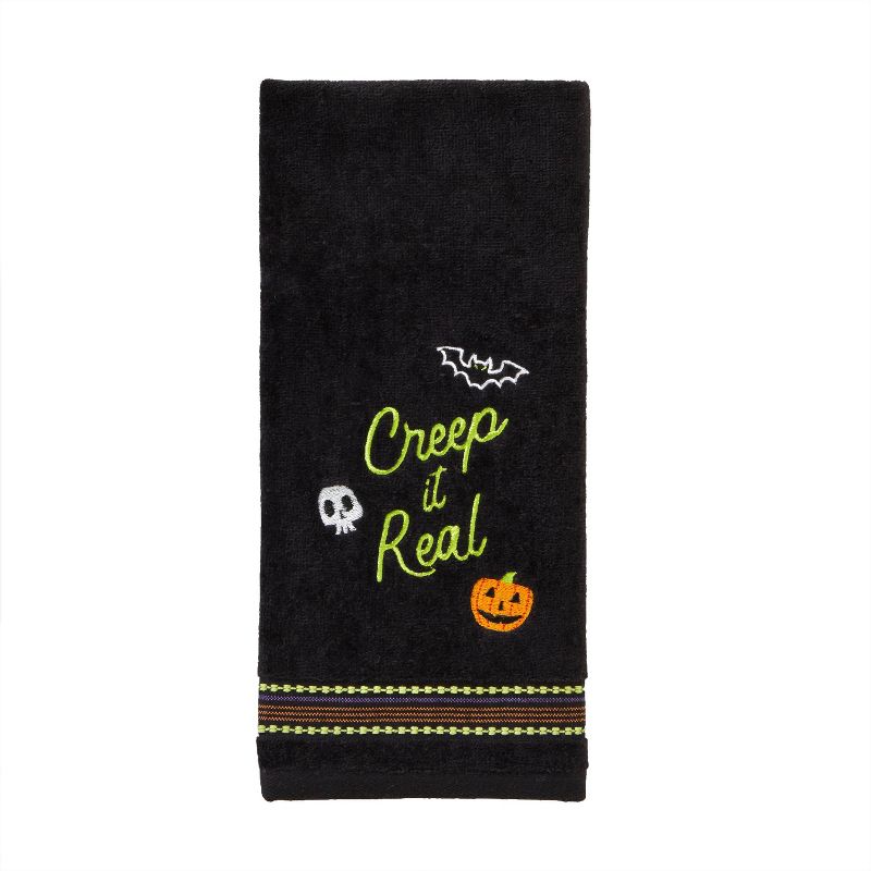 2pk Creep It Real Hand Towel Black - SKL Home