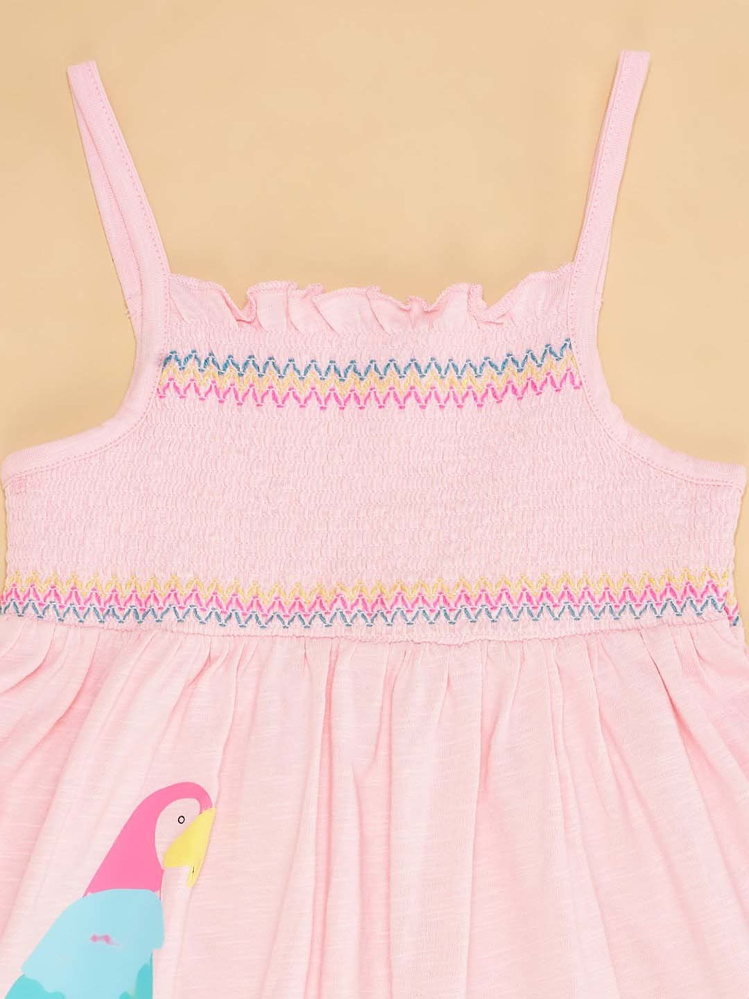 Nauti Nati Kids Blue Embroidered Dress