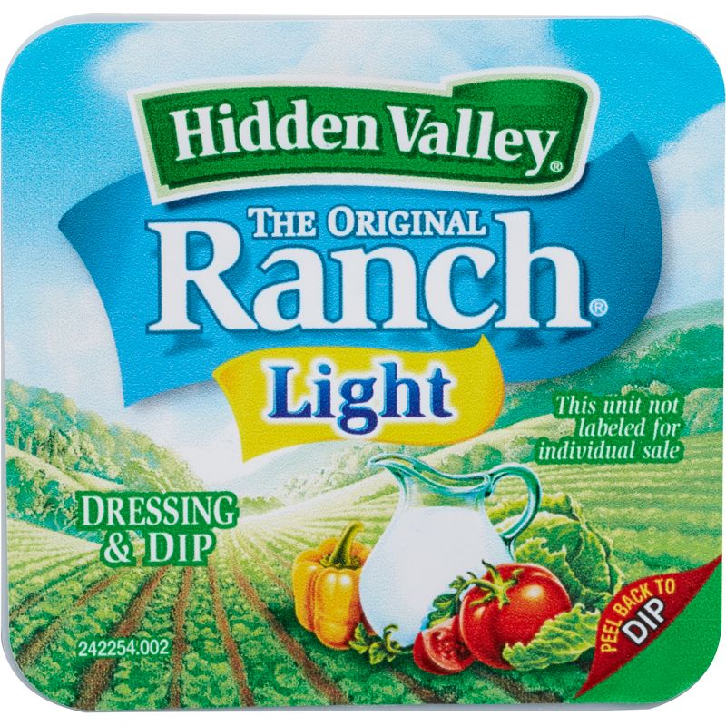 Hidden Valley Original Ranch Light Salad Dressing To Go Cups - 1.5fl oz/8pk