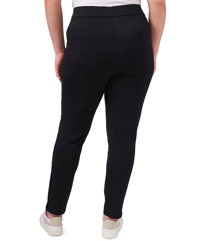 Intro Plus Size Solid Double Knit Tummy Control Leggings